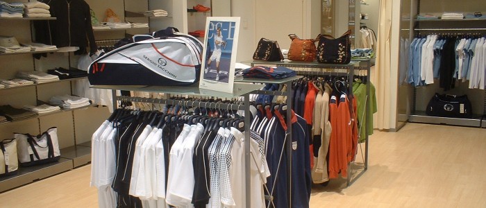 custom clothing store display stand