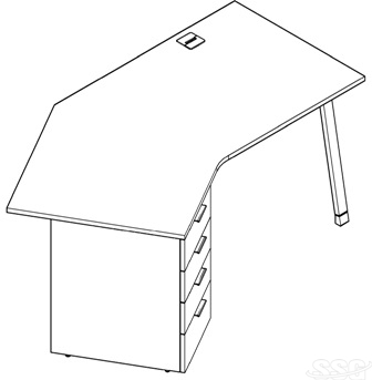 Biroju galdi Thulema Krog 
