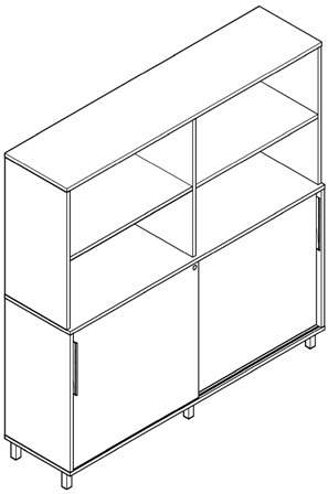 Office cupboards with sliding door 