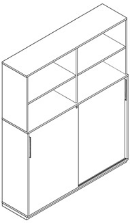 Thulema Moi office storage cabinets with slidin door 