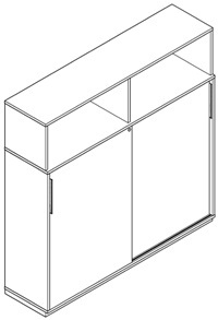 Armoires de bureau à portes coulissantes 