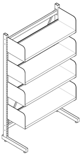 Grāmatu plaukti bibliotēkām 