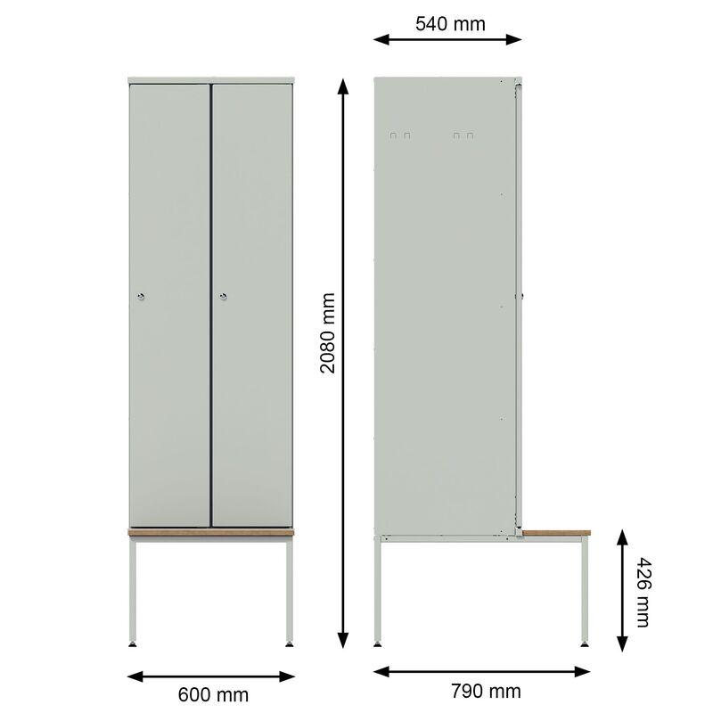 Garderobes skapis ar solu ražošana 