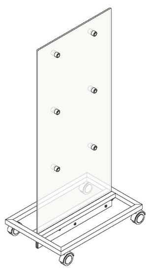 freestanding store mirror